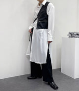 レイヤードレザーベスト / NB Layered Leather Vest
