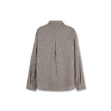 Bluesf Waffle Checkered Oversized Fit Shirt - BEIGE & BLACK