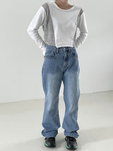 Sea loose boot-cut denim pants