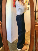 ワイドフィットダークブルーデニムパンツ / WIDE FIT DARK BLUE DENIM PANTS [17790]