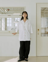 ユニセックスフォールディングシャツ/unisex folding shirts white