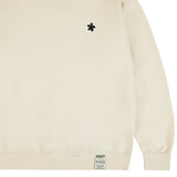 [UNISEX]Black odd flower embroidery sweatshirt