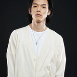 カシミアストラクチャーニッティングカーディガン/CASHMERE STRUCTURE KNITTING CARDIGAN-BEIGE