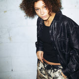ステッチデティールシャイニーオーバーフィットシャツ/STITCH DETAIL SHINY OVERFIT SHIRT