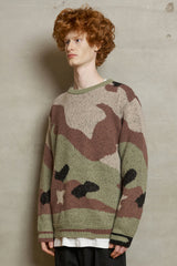 BRUSHED CAMO KNIT