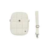 NEW SYMBOL RIVET QUILTING MINI CROSS BAG  IVORY