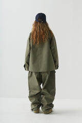 ロゴコットンスーパーワイドパンツ / BSR2223FWPT005 LOGO COTTON SUPER WIDE PANTS KHAKI