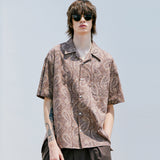 パラダイスペイズリーハワイアンシャツ / PARADISE PAISLEY HAWAIIAN SHIRT BROWN