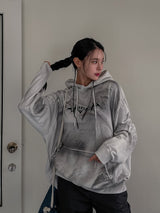 (UNISEX)スプレープリントウォッシングフード