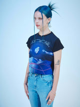 パープルハートクロップTシャツ / PURLPLE HEART CROP T