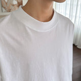 3 タップハイネックシルケットTシャツ
