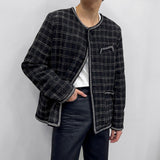 ディライトチェックラウンドジャケット/CR Delight Check Round Jacket (2 colors)
