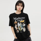 マルチーズクルー半袖Tシャツ/Maltese crew half sleeve tshirts