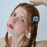 CLAM HAIR PIN (BLUE) 1PCS