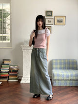 タムミリボンクロップストラップナシ/Tammi Ribbon Cropped Strap Pear