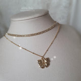 Lovely Ribbon Layered Necklace - Gold