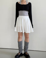 ピュアクロップドカーディガンホルターノースリーブセット / Pure cropped cardigan halter sleeveless set