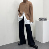 ツーウェイスリットニットウェア/OW Two-way Slit Turtleneck Knitwear (3 colors)