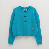 (CD-2107)ROUND NECK KNIT TOP CARDIGAN SET S