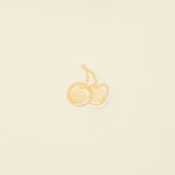 スモールチェリースクエアネッククロップTシャツ / SMALL CHERRY SQUARE NECK CROP T-SHIRT [IVORY]
