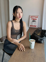 mood sheer sleeveless top