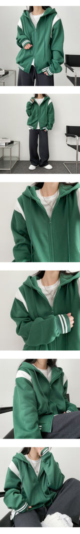 Recon Napping Lining Line Coloring Two-Way Hood Zip-Up Jumper