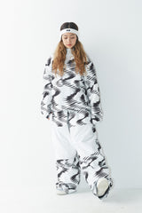 ウェーブフリースプルオーバー / BSR2223FWPO001 ZGZG WAVE FLEECE PULLOVER BLACK WHITE