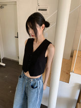 アルダージェニーオールドマネーハザードルックボタンアップベストベスト