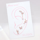 ヨリヨリパールバタフライピアス / [Styling] Yeori Yeori Pearl Butterfly Piercing 4 Set