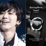 クレセントホーンS1シルバースタッズイヤリング / Crescent horn-S1 silver stud earring (4595525845110)