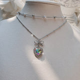  Rainbow Heart Princess Necklace (Jung Wooyeon, Rocket Punch Sohee Necklace)
