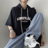 アーバンラグランフーディショートスリーブT / Urban raglan hoodie short sleeve tee