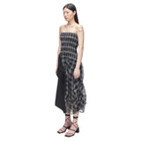 スモッキングドレープドレス/DOZI - Smocking Draped Dress _ Black