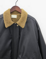 ウールレザージャンパー / Wool leather jumper (2color)