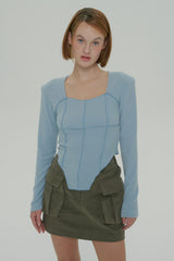  CARGO MINI SKIRT / KHAKI