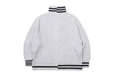 ヘビーゲージニットジップアップ/HEAVY GAUGE KNIT ZIP UP_LIGHT GREY