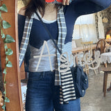 Stripe Muffler Gray