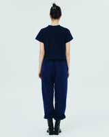 ROMAN TYPO LOGO TSHIRT-NAVY (6681175457910)
