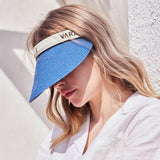 Organic band paper sun visor White