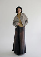バルーンクロップクラックジャケット/Balloon Crop Crack Jacket (2color)