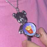 TEDDY ATE FRIES YESTERDAY NECKLACE