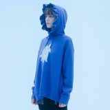 バニーラッフルフーディー/0 7 bunny ruffle hood - BLUE