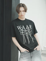 M フラワーTシャツ / T1012 M FLOWER T-SHIRT_BLACK