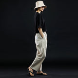 ワンタックワイドフィットパンツ/ONE TUCK WIDE FIT PANTS-OATMEAL