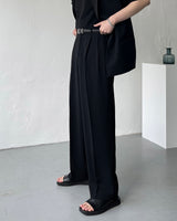 CR スローリネンワイドスラックス / CR Slow Linen Wide Slacks (2 colors)