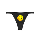 サッド フェイス Tバック ブラック / SAD FACE THONG - MJN (4443010007158)