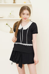 collar point blouse