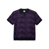 ボミングニットポロ / Bombing Knit Polo - Dark Purple / Black