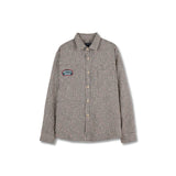 Bluesf Waffle Checkered Oversized Fit Shirt - BEIGE & BLACK