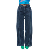 ツイストウィングワイドデニムパンツ / TWIST WING GRAY WIDE DENIM PANTS